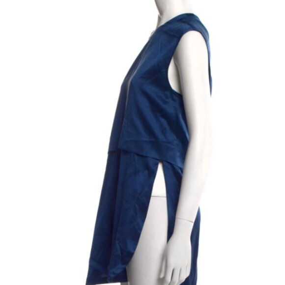 Closet Cleanout - Royal Blue Designer Helmut Lang Dress/Tunic, High Slit - Picture 1 of 3